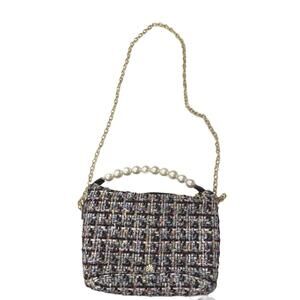 Lele Sadoughi “Hazel” Pearly Tweed Top-Handle Bag – Multi